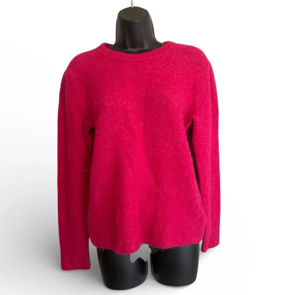 & Other Stories Women's Cozy Crewneck Sweater - Fuchsia Pink Size S